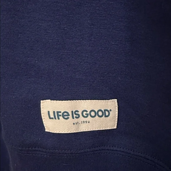 NWT Life Is Good Men's Blue Crewneck Sweatshirt This is how I roll golf Large - Picture 3 of 9
